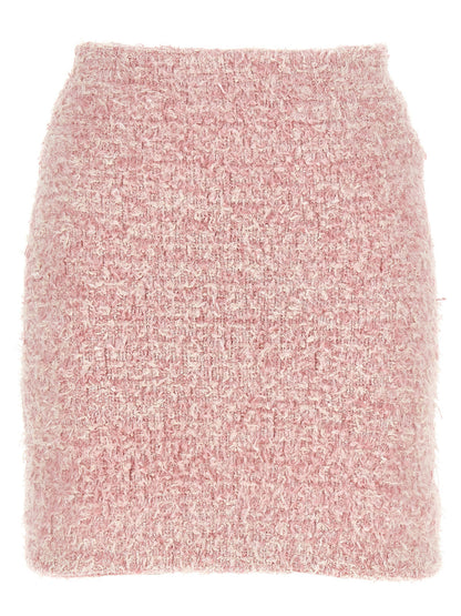 Balenciaga Tweed Skirt Pink