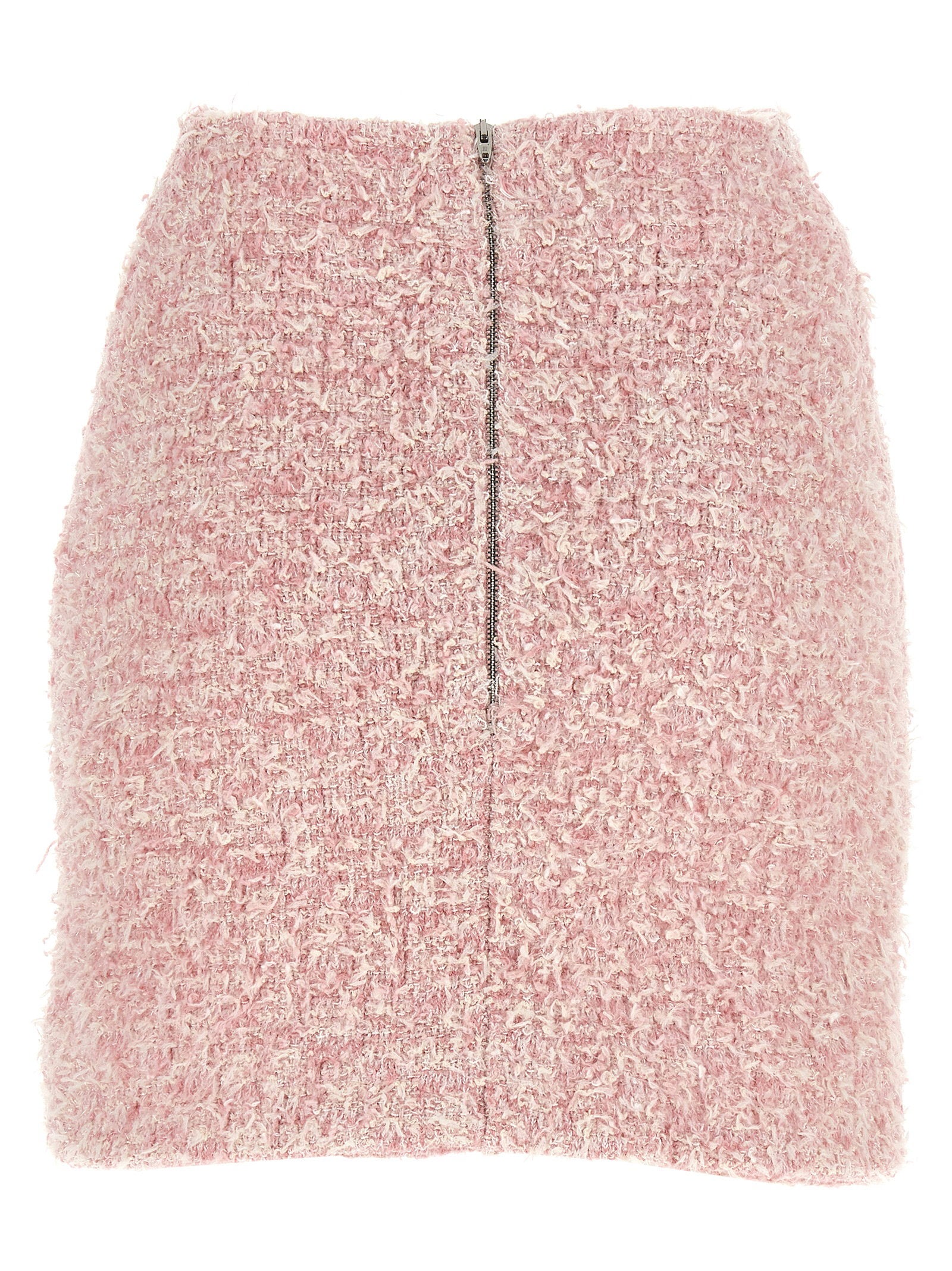 Balenciaga Tweed Skirt Pink