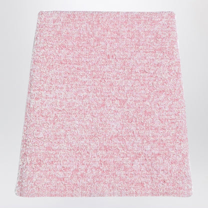 Balenciaga Pink Tweed Cotton-Blend Mini Skirt Pink