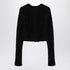 Balenciaga Black Cotton Blend Tweed Cropped Cardigan Black
