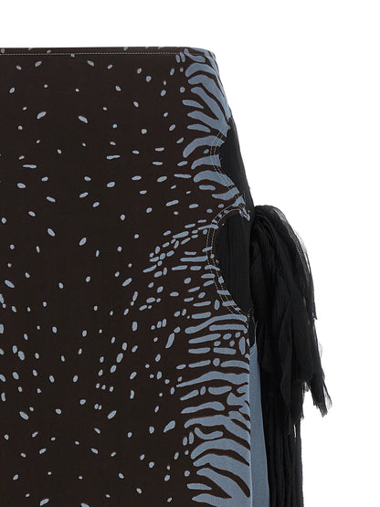 Ferragamo Georgette Skirt Multicolor