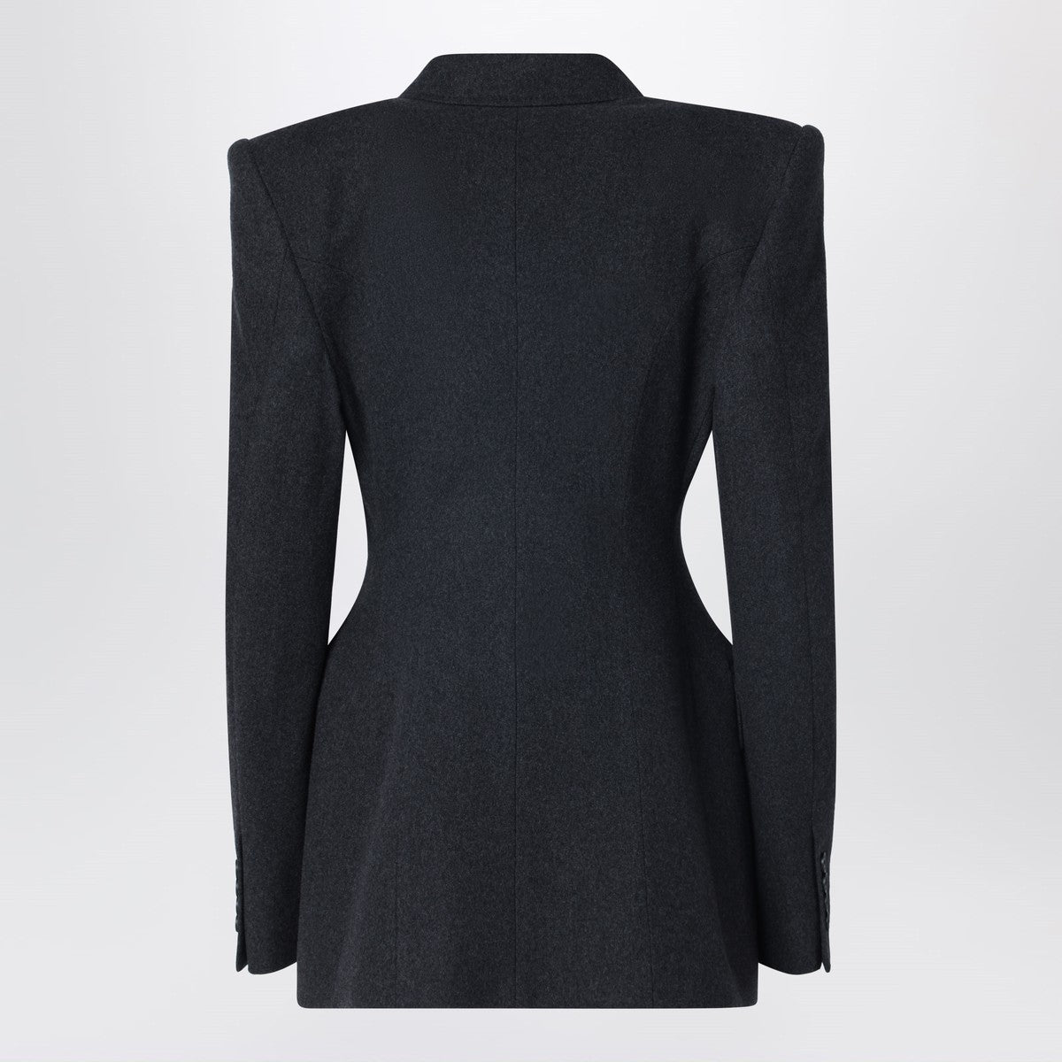 Balenciaga Double-Breasted Cashmere Jacket Grey
