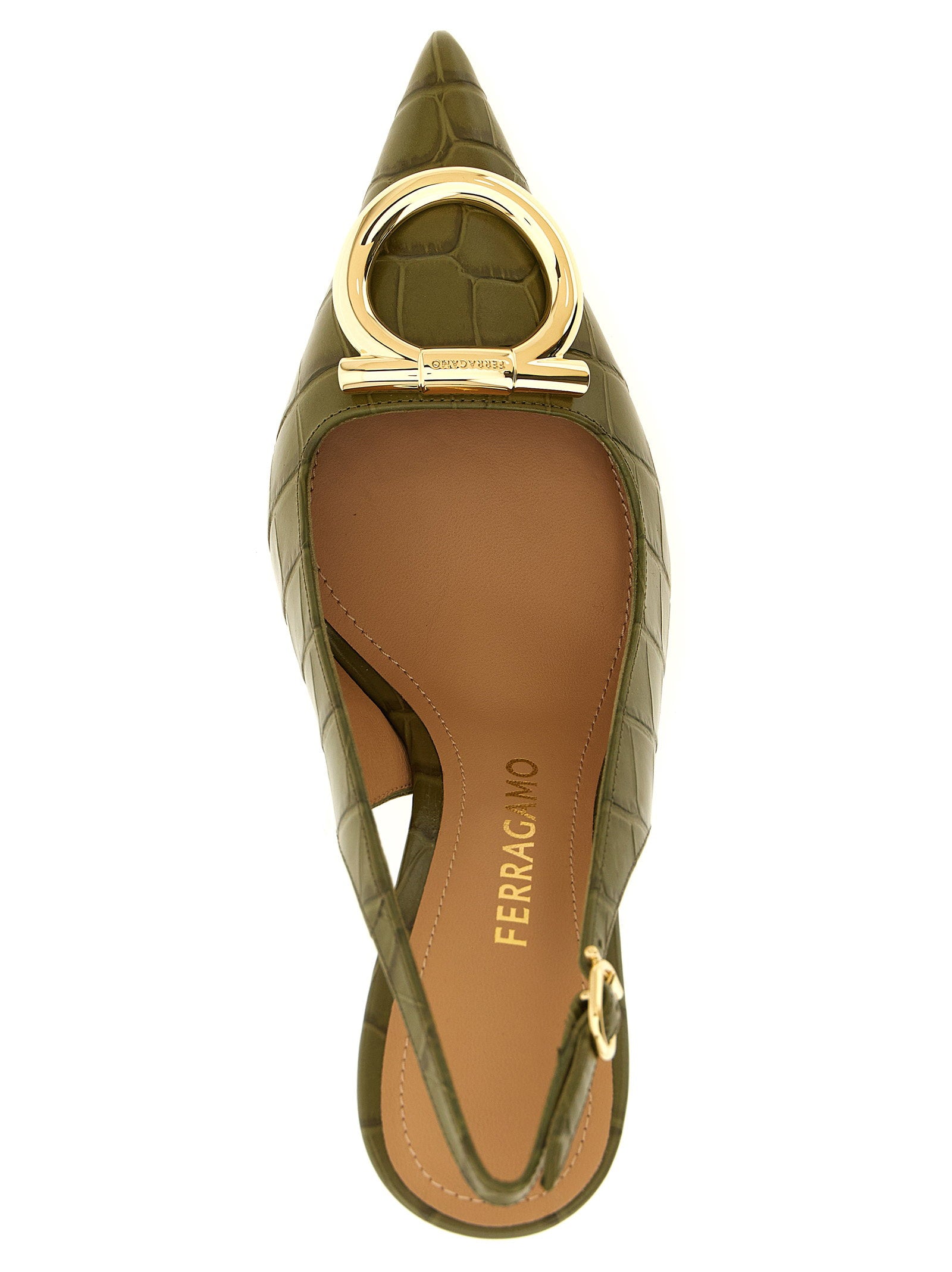 Ferragamo Sara Slingback Green