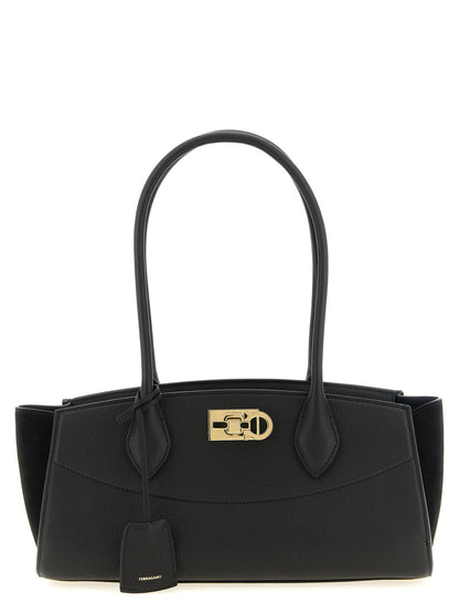 Ferragamo Studio Soft East West (m) Shoulder Bag Black