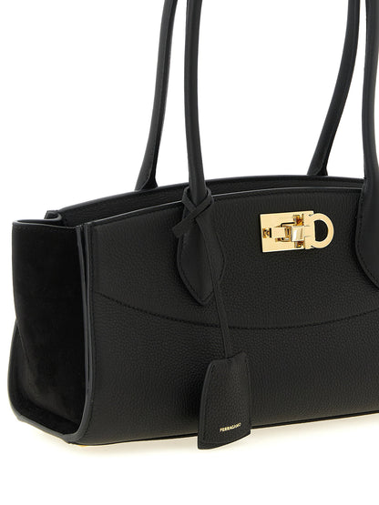 Ferragamo Studio Soft East West (m) Shoulder Bag Black
