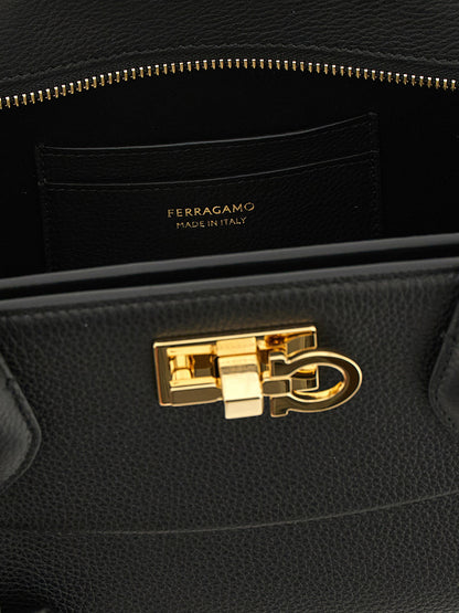 Ferragamo Studio Soft East West (m) Shoulder Bag Black