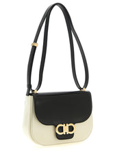 Ferragamo North-south Double Gancini (xs) Crossbody Bag White/Black