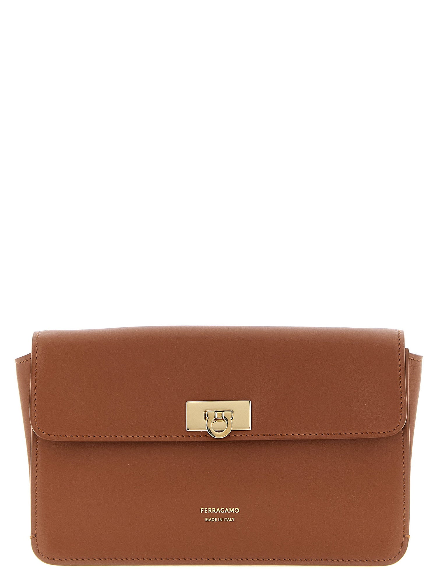 Ferragamo Harley Clutch Brown