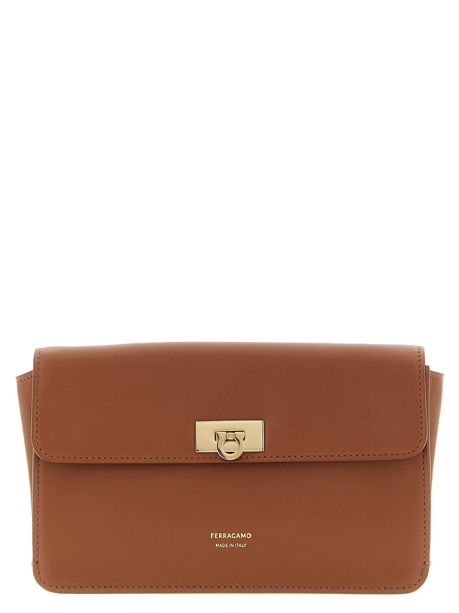 Ferragamo Harley Clutch Brown