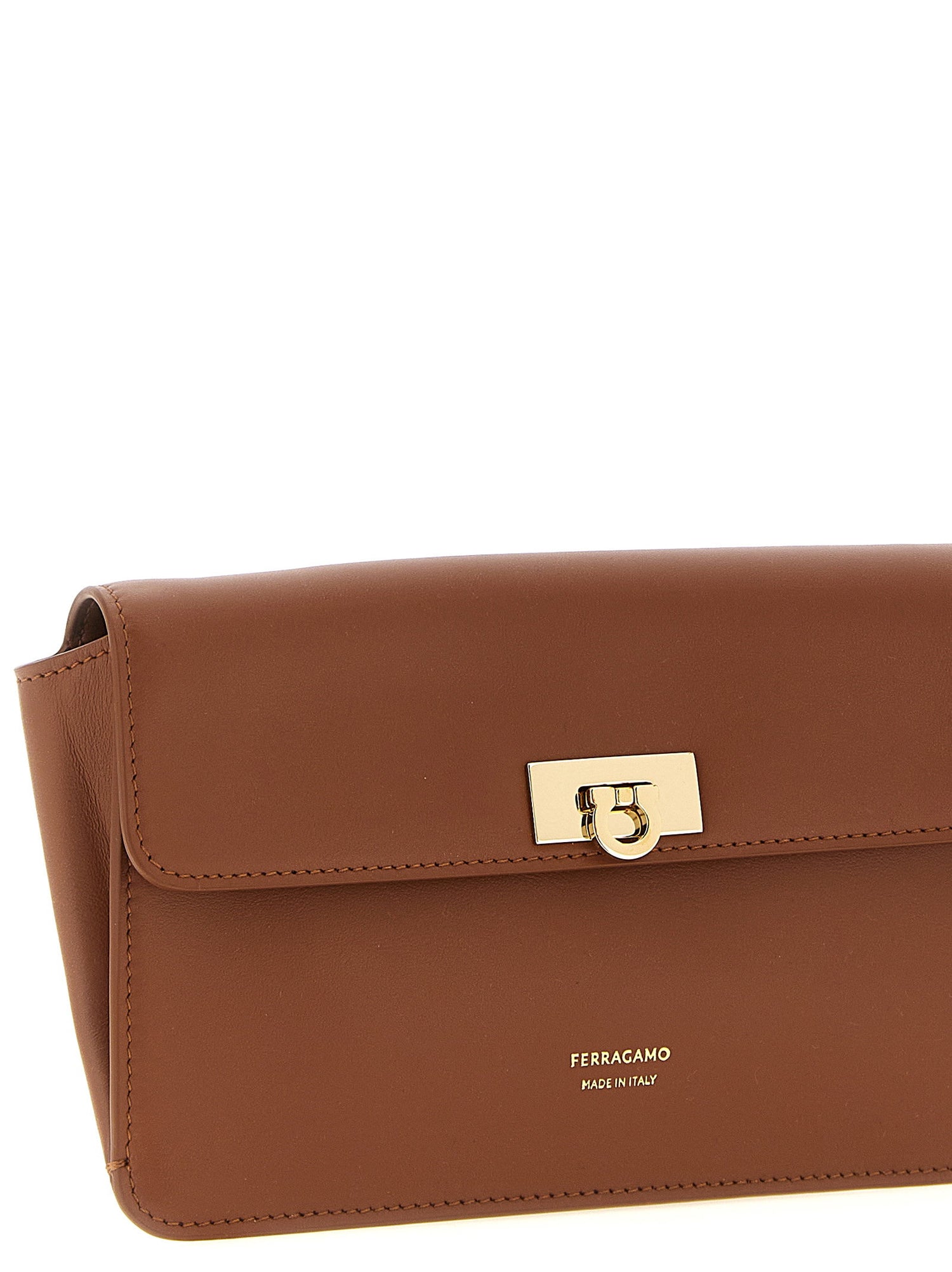 Ferragamo Harley Clutch Brown