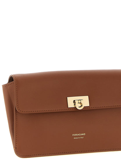 Ferragamo Harley Clutch Brown