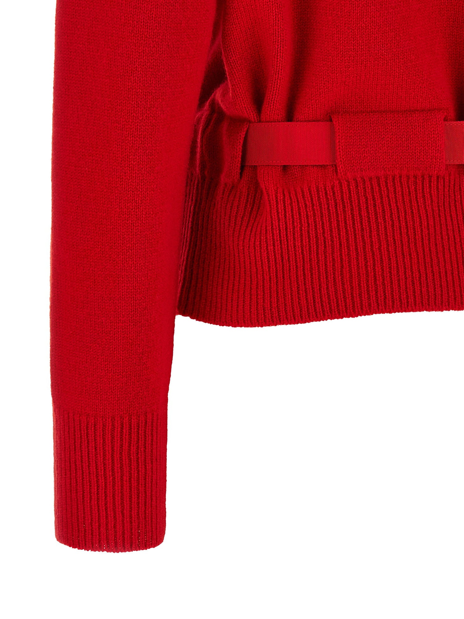 Ferragamo Belted Cardigan Red