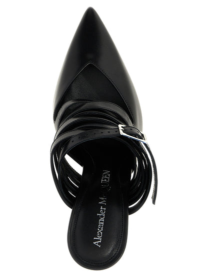 Alexander McQueen Strap Mules Black