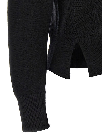 Alexander McQueen Chevron Corset Sweater Black