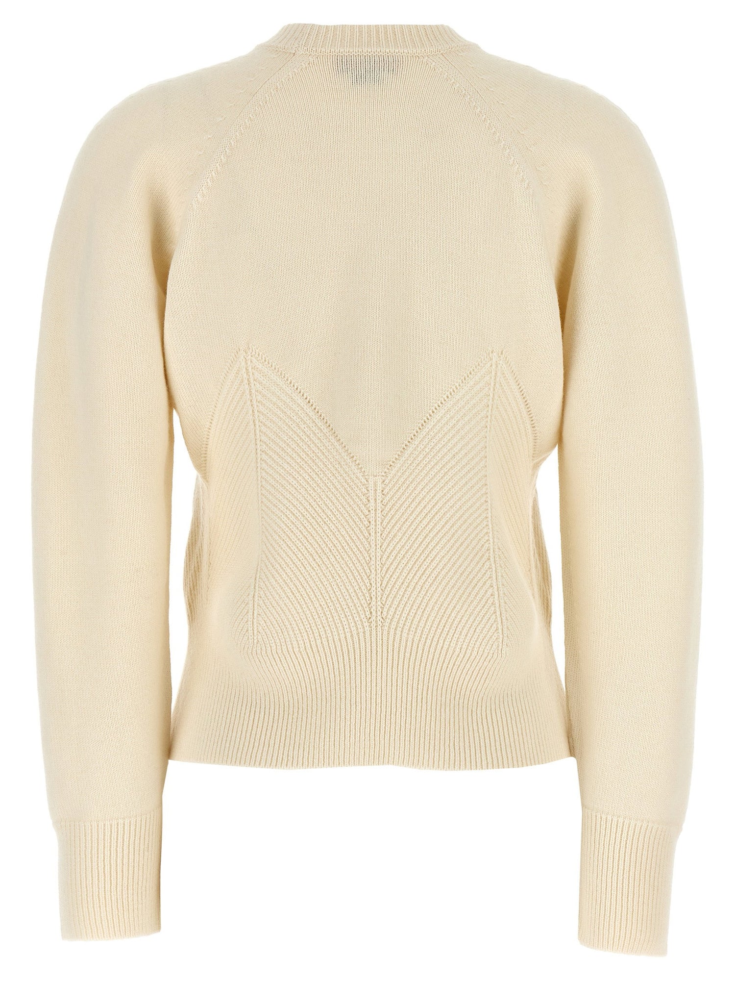 Alexander McQueen Chevron Corset Sweater White