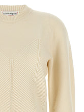 Alexander McQueen Chevron Corset Sweater White