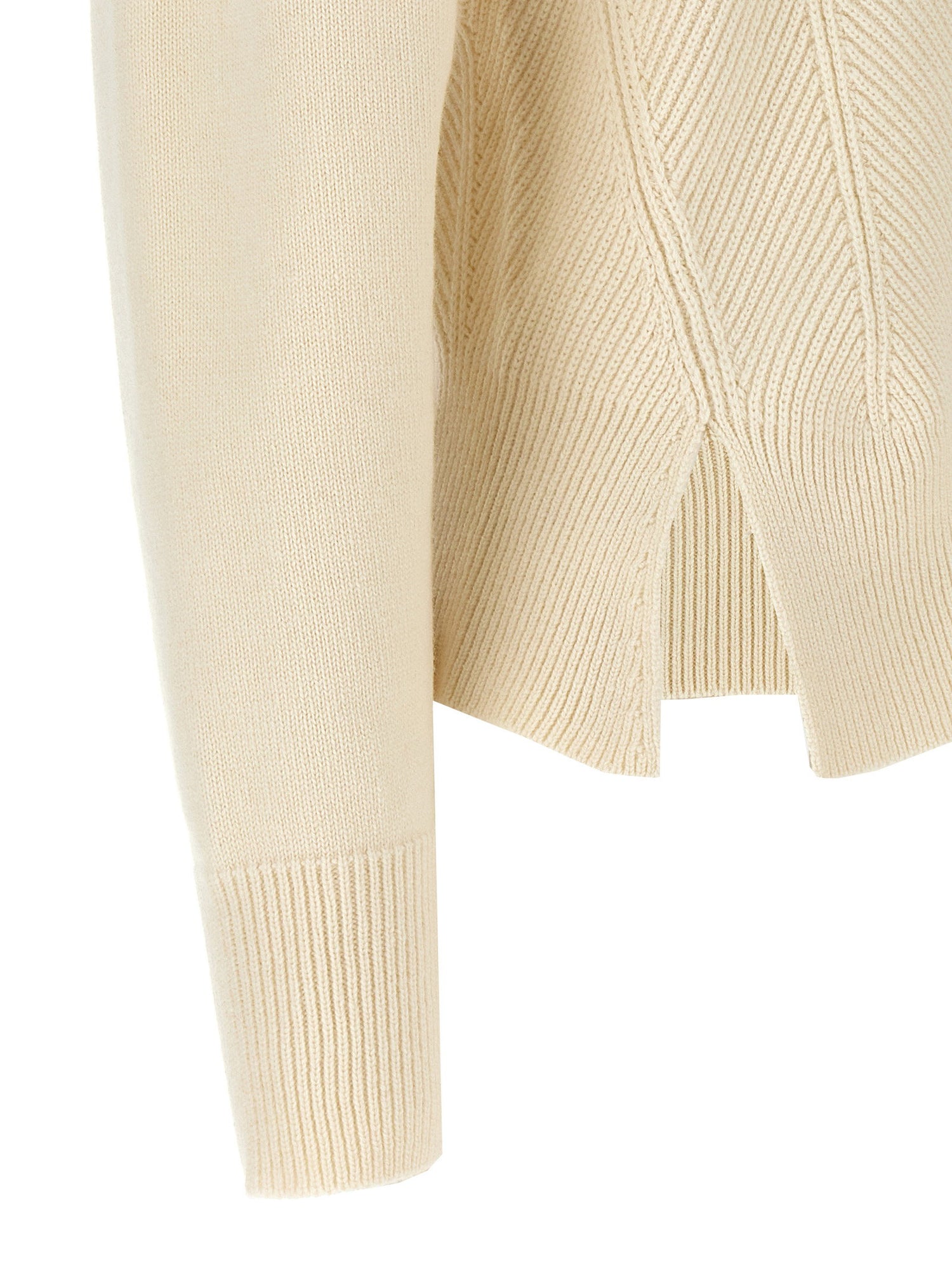 Alexander McQueen Chevron Corset Sweater White