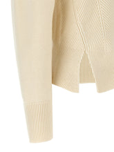 Alexander McQueen Chevron Corset Sweater White
