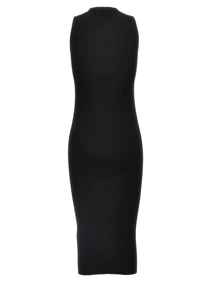 Alexander McQueen Ribbed Knit Dress Black  