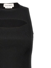 Alexander McQueen Ribbed Knit Dress Black  