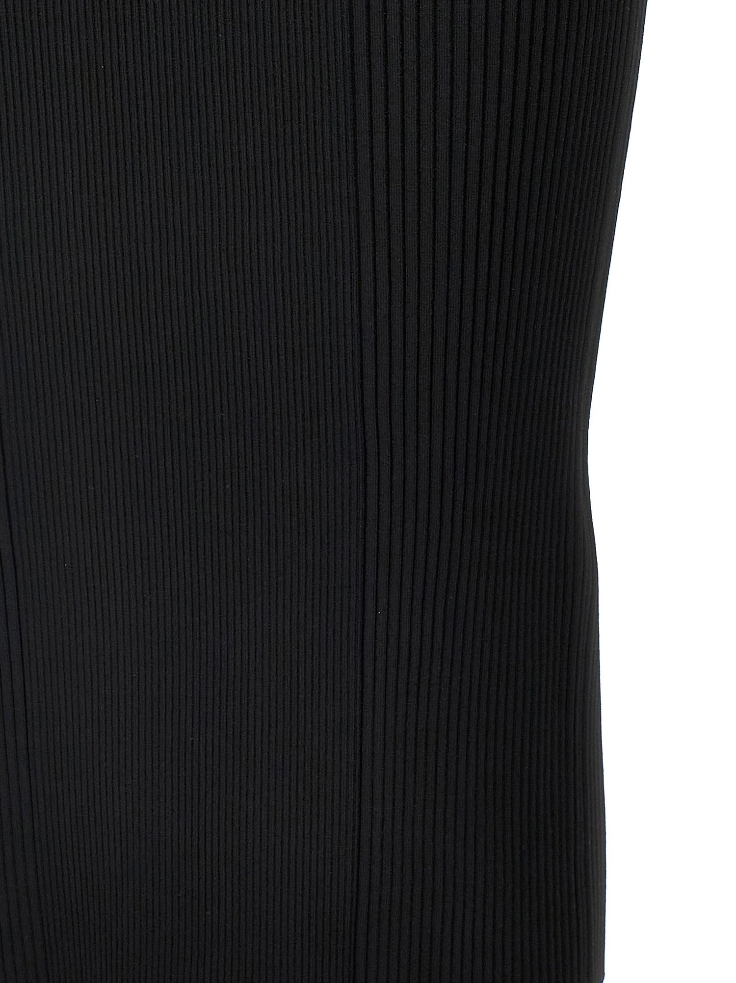 Alexander McQueen Ribbed Knit Dress Black  