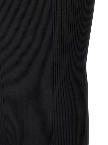 Alexander McQueen Ribbed Knit Dress Black  