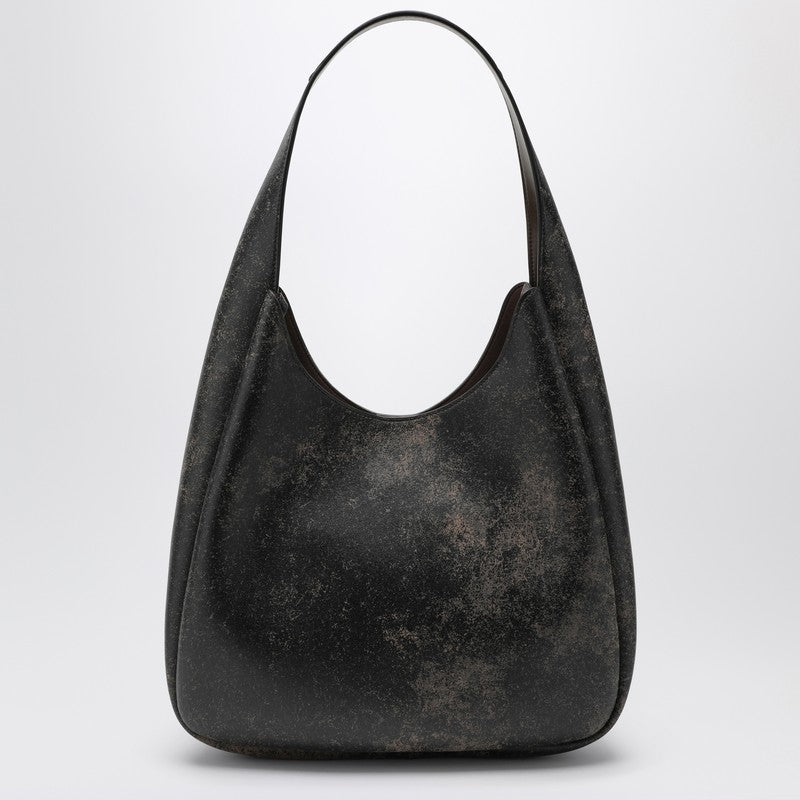 Stella McCartney Large Hobo Bag With Aged Logo Detail Brown