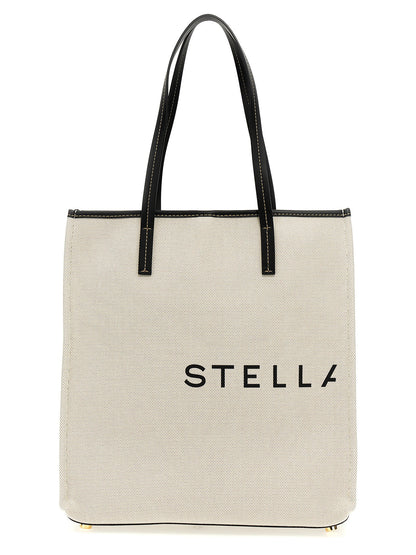 Stella Mccartney Logo Shopping Bag Beige