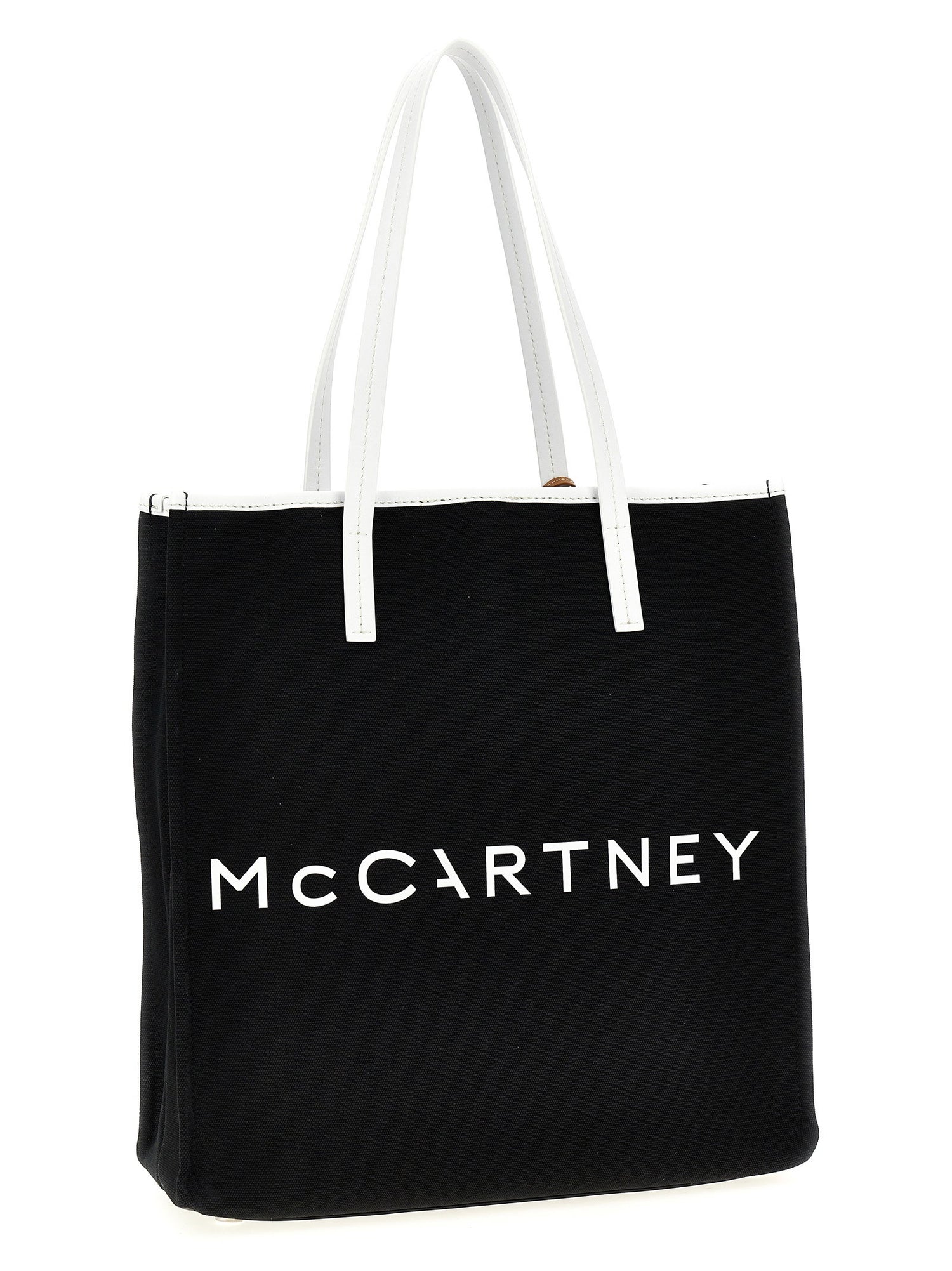 Stella Mccartney Smc Bananatex® Large Shopping Bag White/black