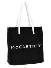 Stella Mccartney Smc Bananatex® Large Shopping Bag White/black