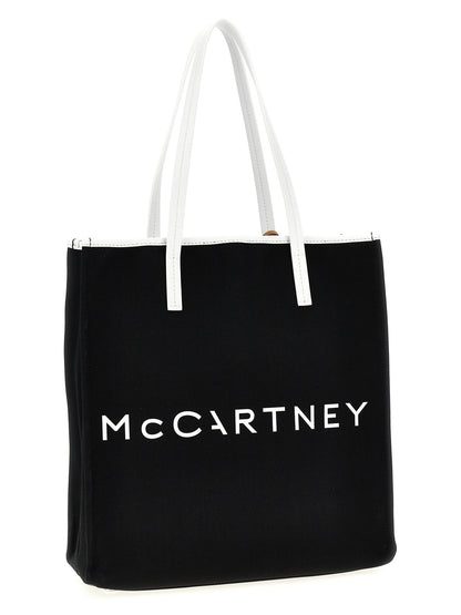 Stella Mccartney Smc Bananatex® Large Shopping Bag White/black