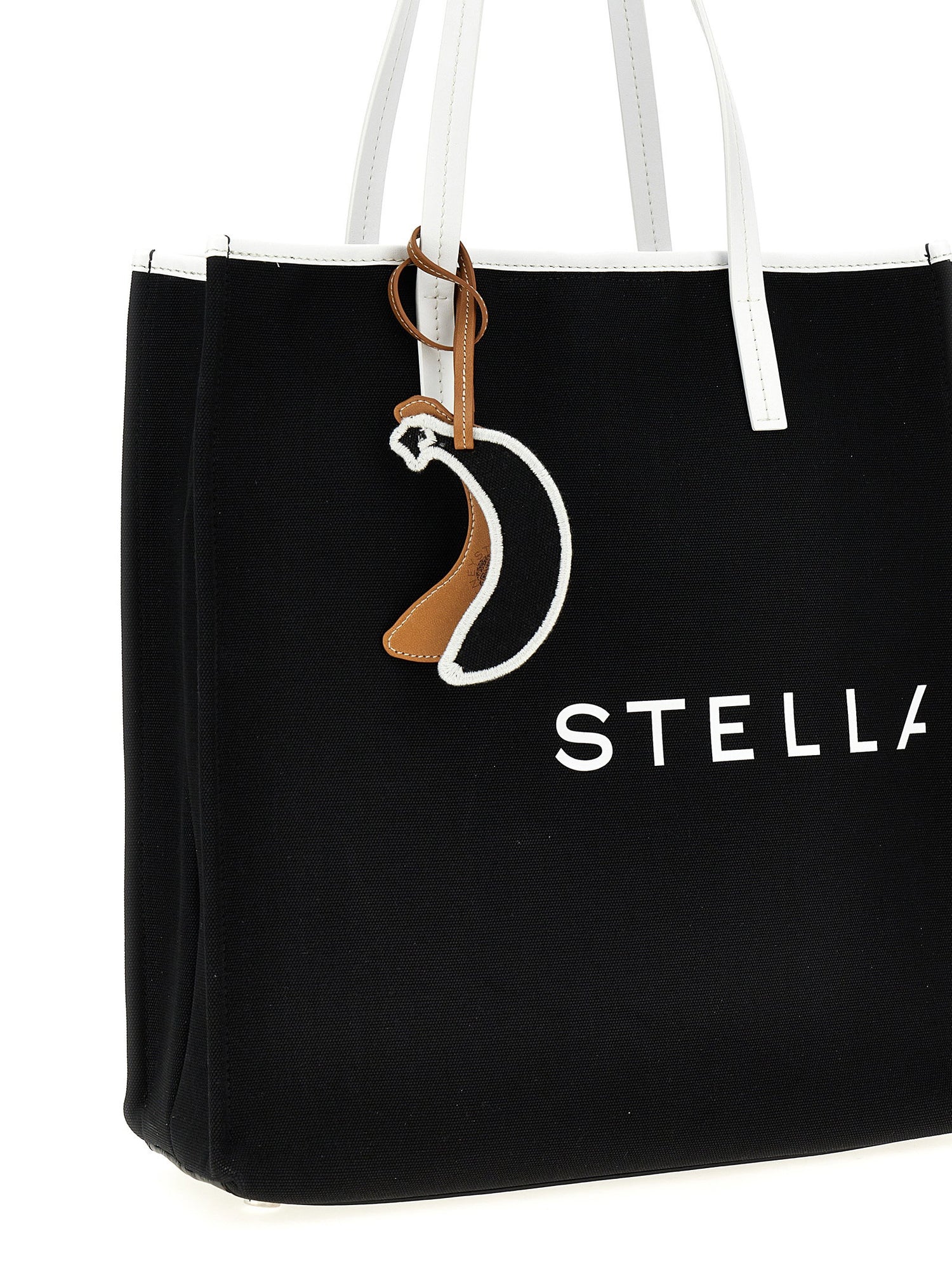 Stella Mccartney Smc Bananatex® Large Shopping Bag White/black