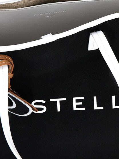 Stella Mccartney Smc Bananatex® Large Shopping Bag White/black