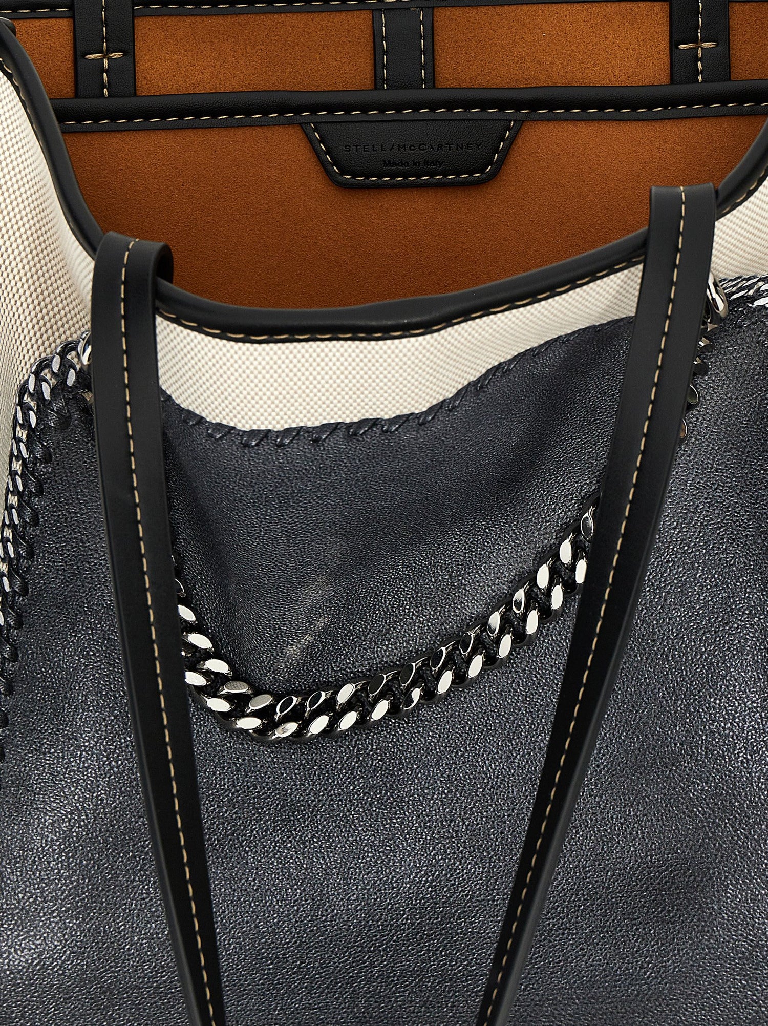 Stella Mccartney Trompe Loeil Print On Shopping Bag Multicolor