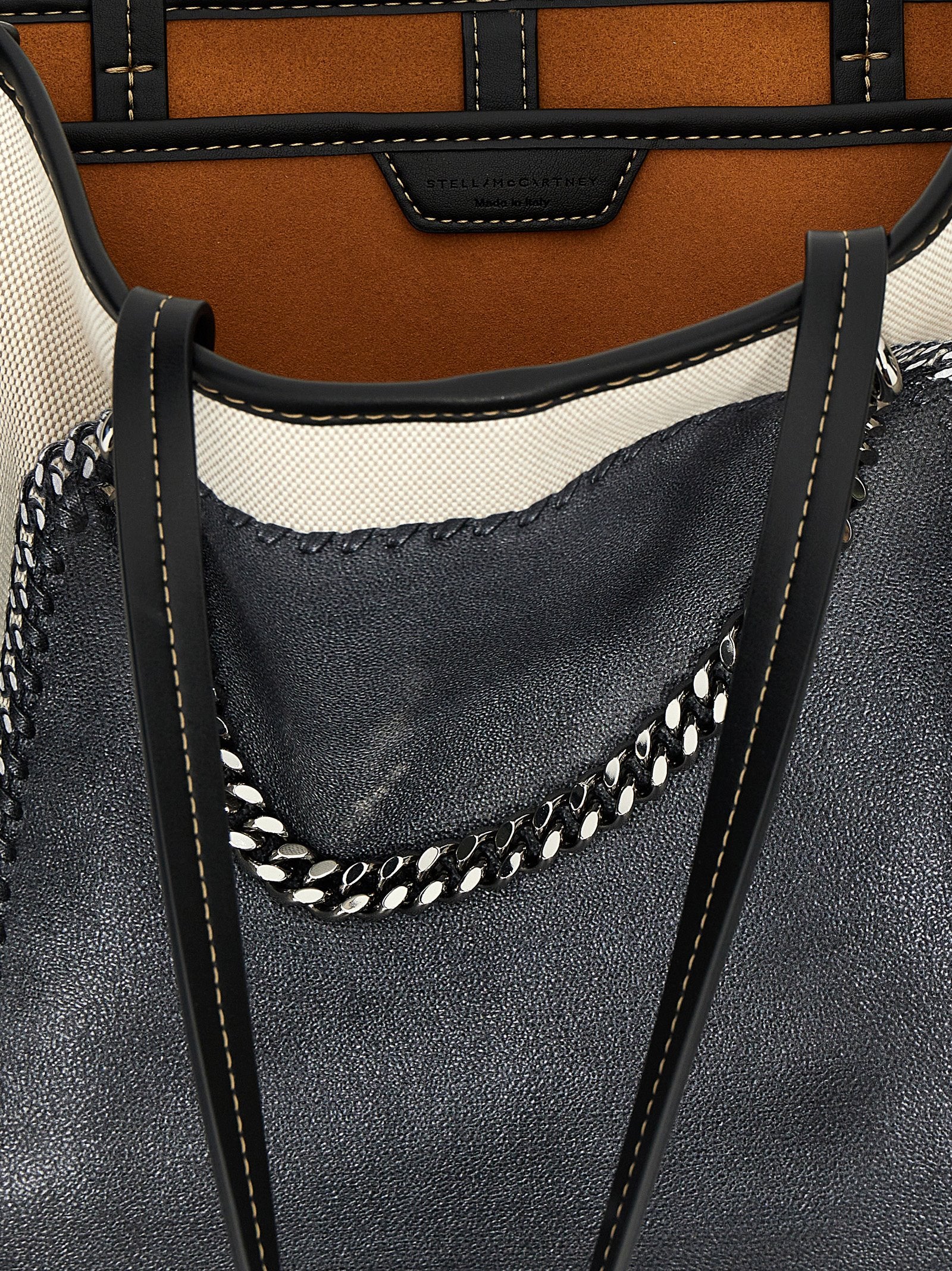 Stella Mccartney Trompe Loeil Print On Shopping Bag Multicolor