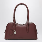 Stella McCartney Ryder Quilted Vegan-Leather Bordeaux Shoulder Bag Red