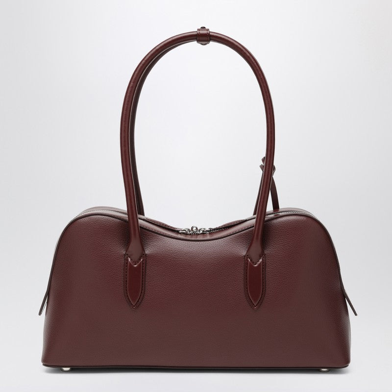 Stella McCartney Ryder Quilted Vegan-Leather Bordeaux Shoulder Bag Red