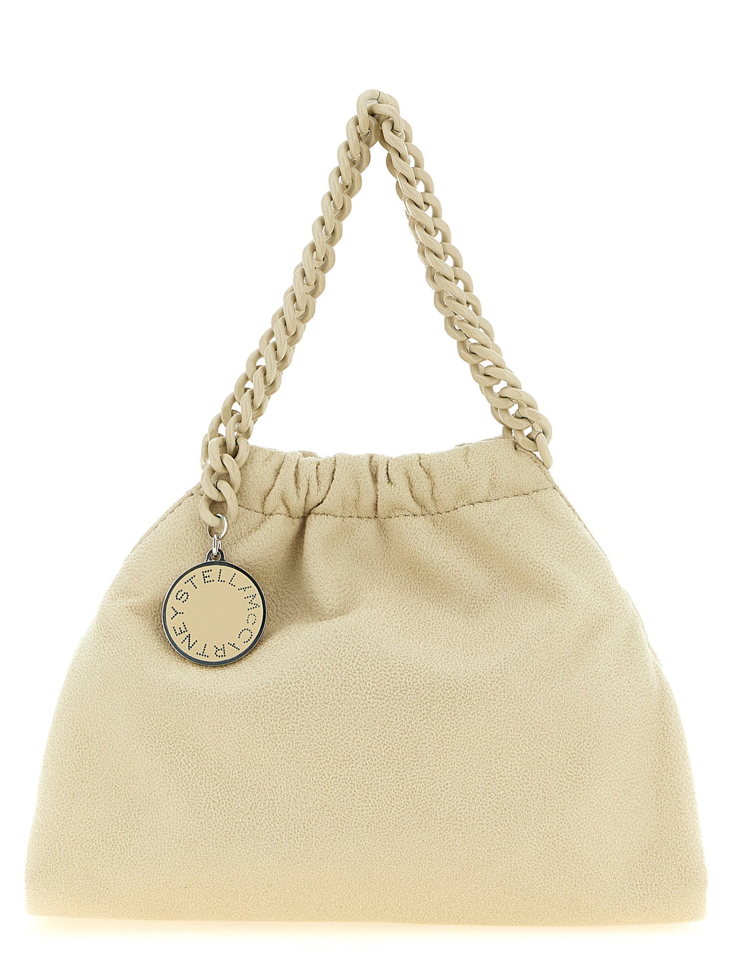 Stella Mccartney Falabella Mini Drawstring Crossbody Bag Beige