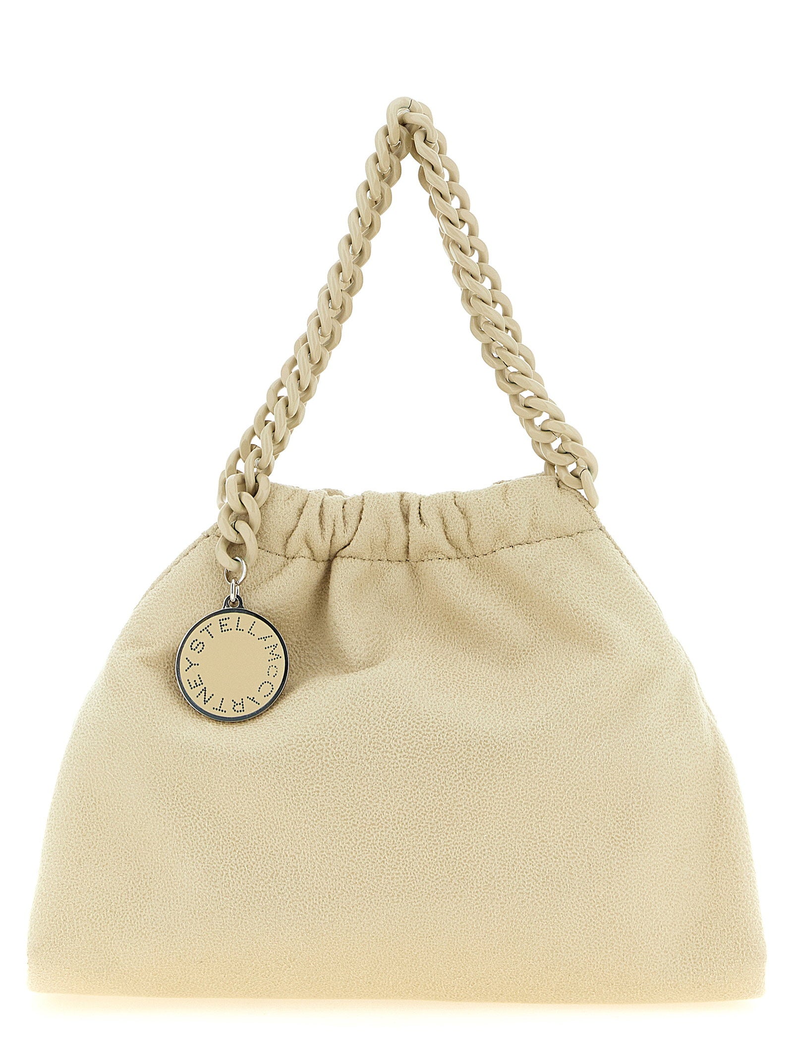 Stella Mccartney Falabella Mini Drawstring Crossbody Bag Beige