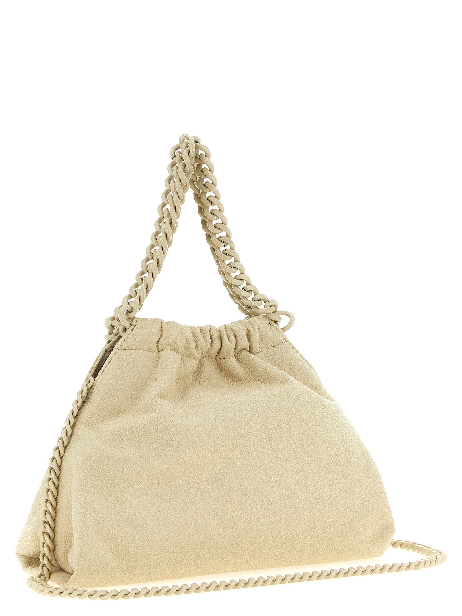 Stella Mccartney Falabella Mini Drawstring Crossbody Bag Beige