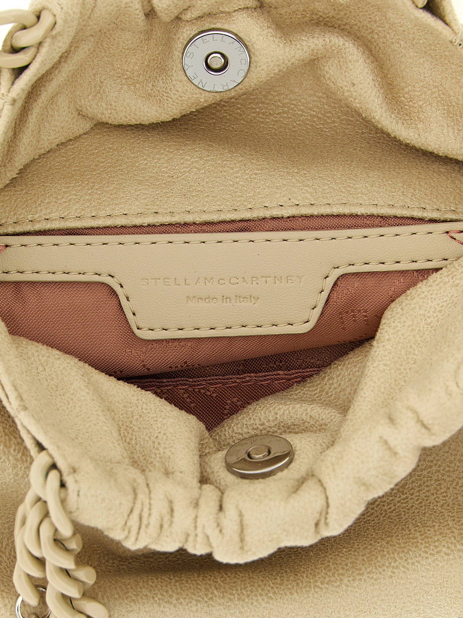 Stella Mccartney Falabella Mini Drawstring Crossbody Bag Beige