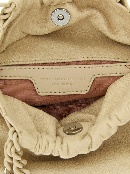 Stella Mccartney Falabella Mini Drawstring Crossbody Bag Beige