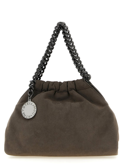 Stella Mccartney Falabella Mini Drawstring Crossbody Bag Gray