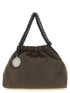 Stella Mccartney Falabella Mini Drawstring Crossbody Bag Gray