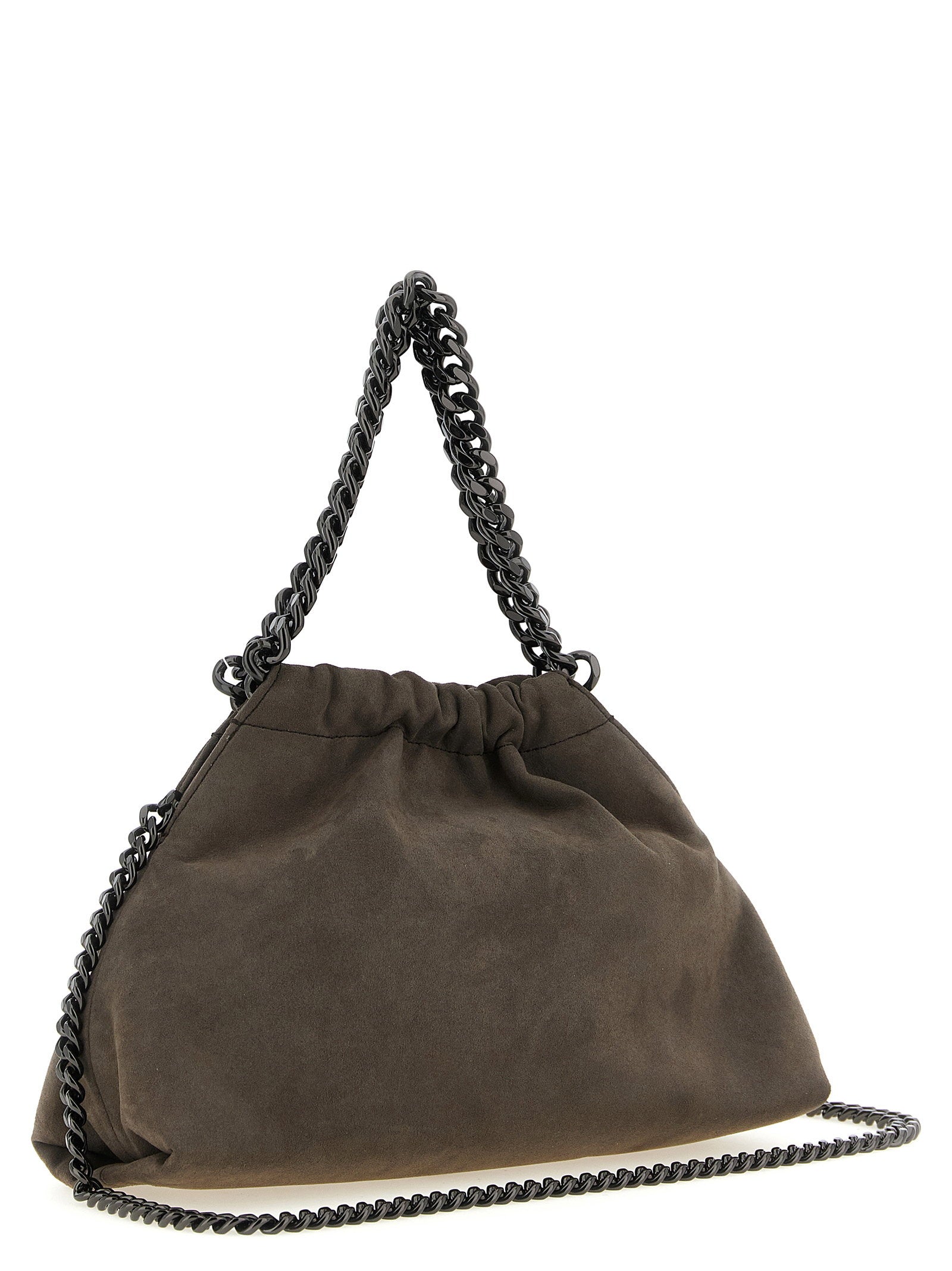 Stella Mccartney Falabella Mini Drawstring Crossbody Bag Gray