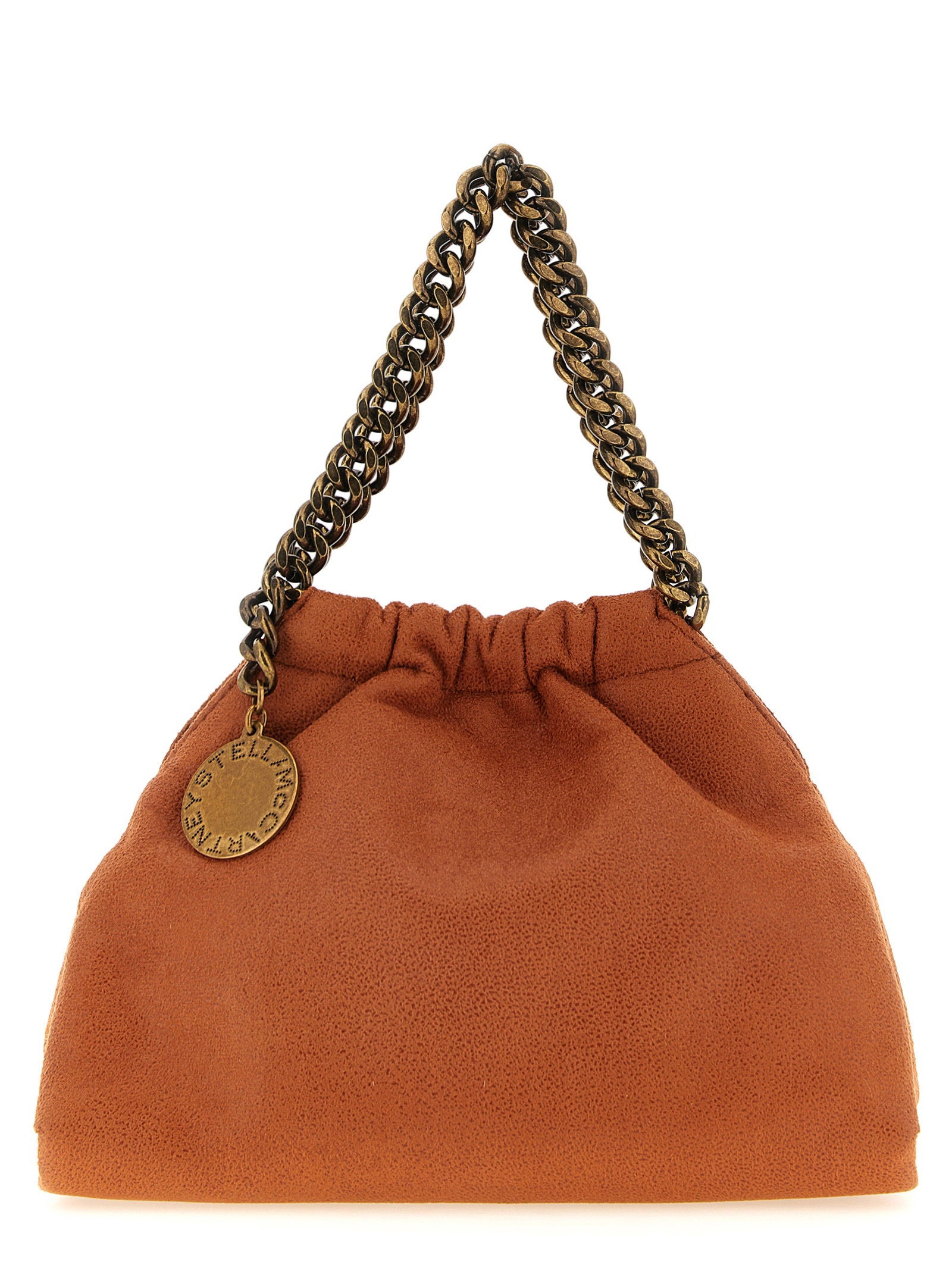 Stella Mccartney Falabella Mini Drawstring Crossbody Bag Orange