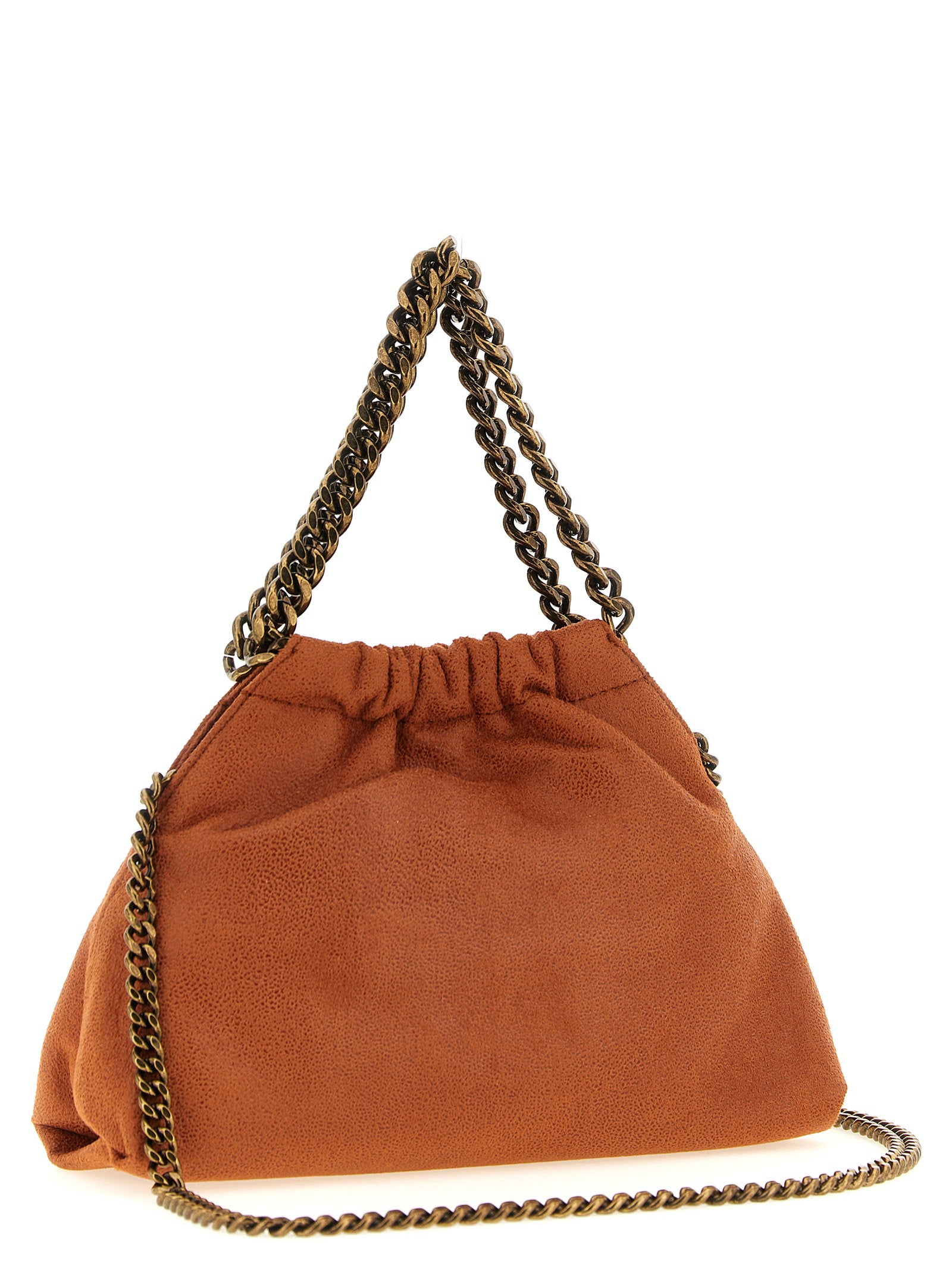 Stella Mccartney Falabella Mini Drawstring Crossbody Bag Orange