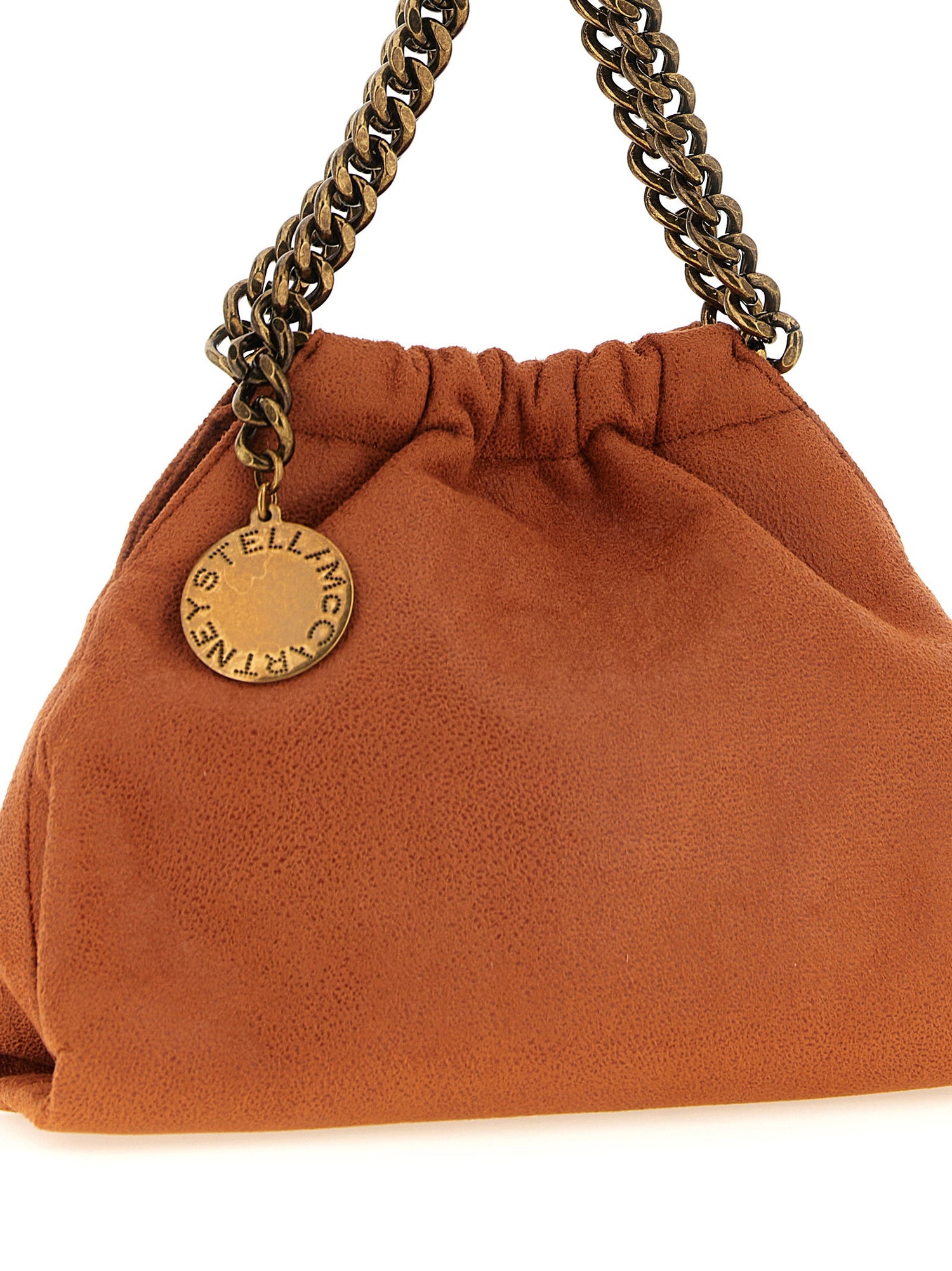 Stella Mccartney Falabella Mini Drawstring Crossbody Bag Orange