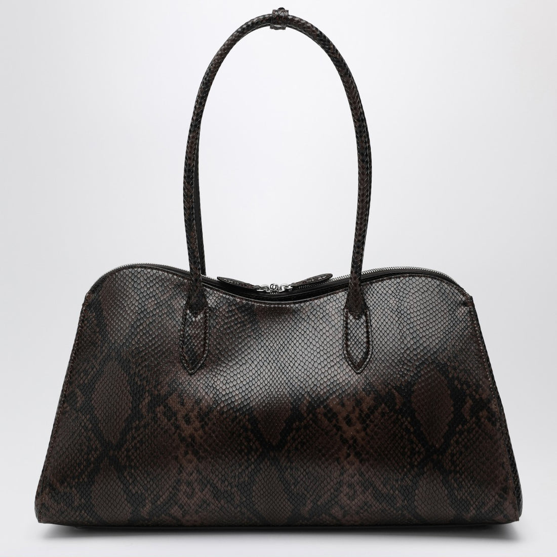 Stella McCartney Espresso Snake-Effect Ryder Tote Bag Brown