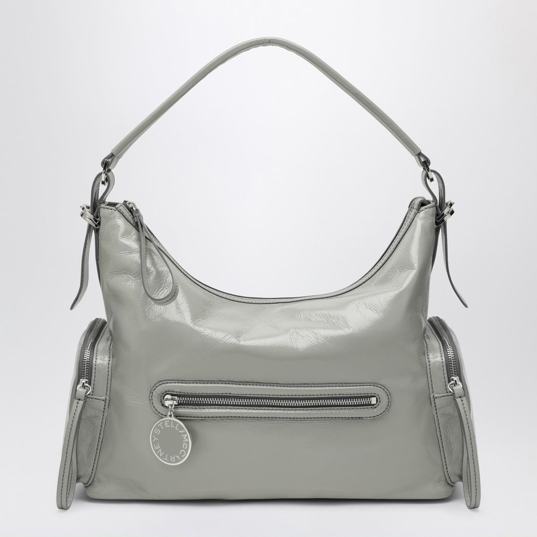 Stella McCartney Light Grey Dartmoor Faux Leather Shoulder Bag Grey